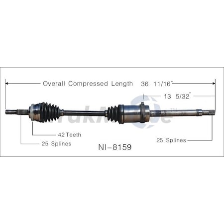 Surtrack Axle Cv Axle Shaft, Ni-8159 NI-8159